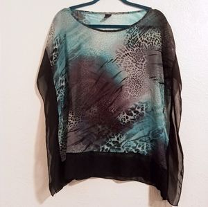 Beautiful Animal Print Top Sheer Wrapper